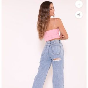Revice Split Hem NWT Ripped Mom Jeans